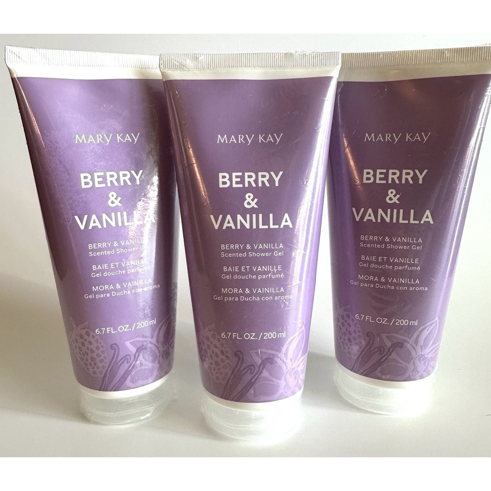 (Lot Of 3) MARY KAY BERRY & VANILLA SCENTED SHOWER GEL 6.7 FL. OZ. EACH
